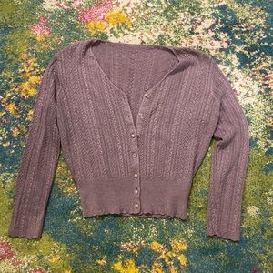 Lilac lavender purple cardigan size small from Simple Retro
